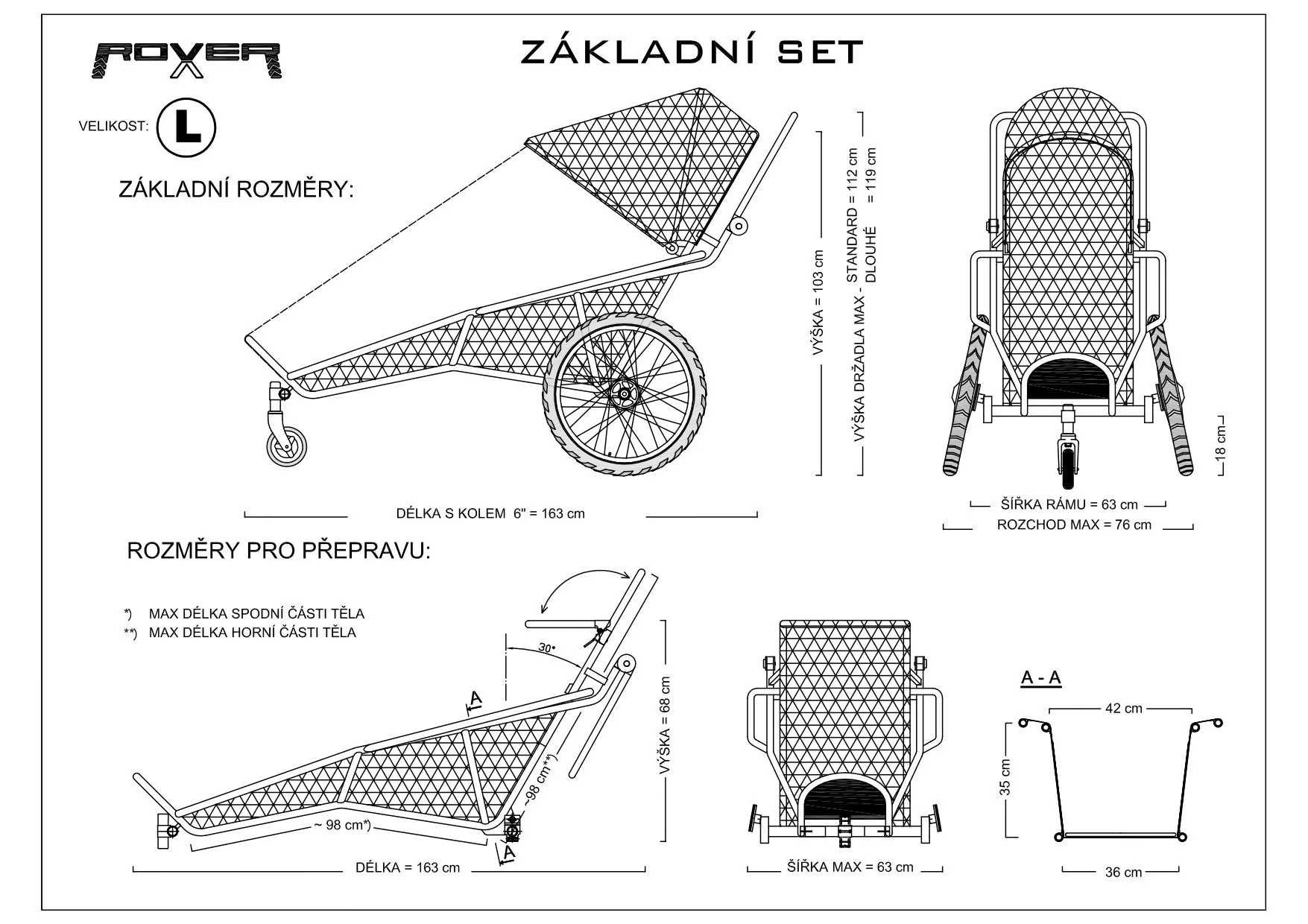 Technical drawing — Standard L Standard L